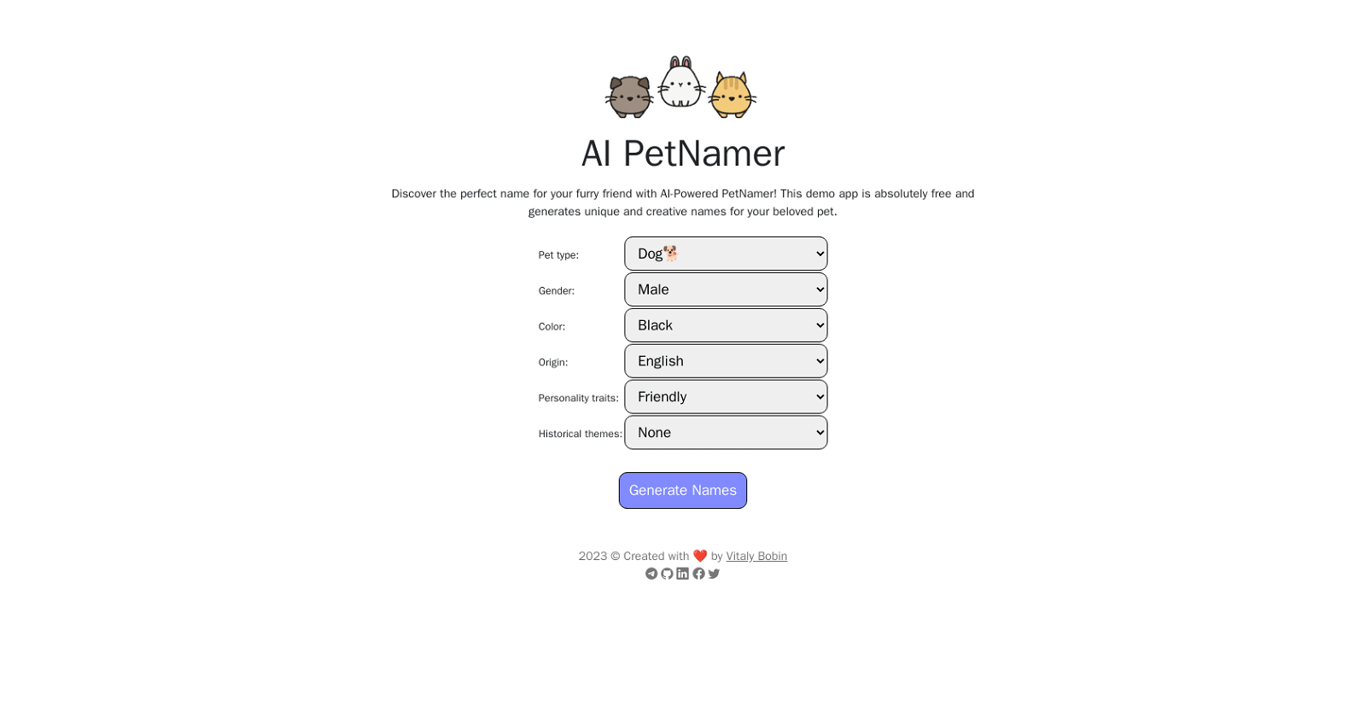 AI Pet Name Generator featured thumbnail image