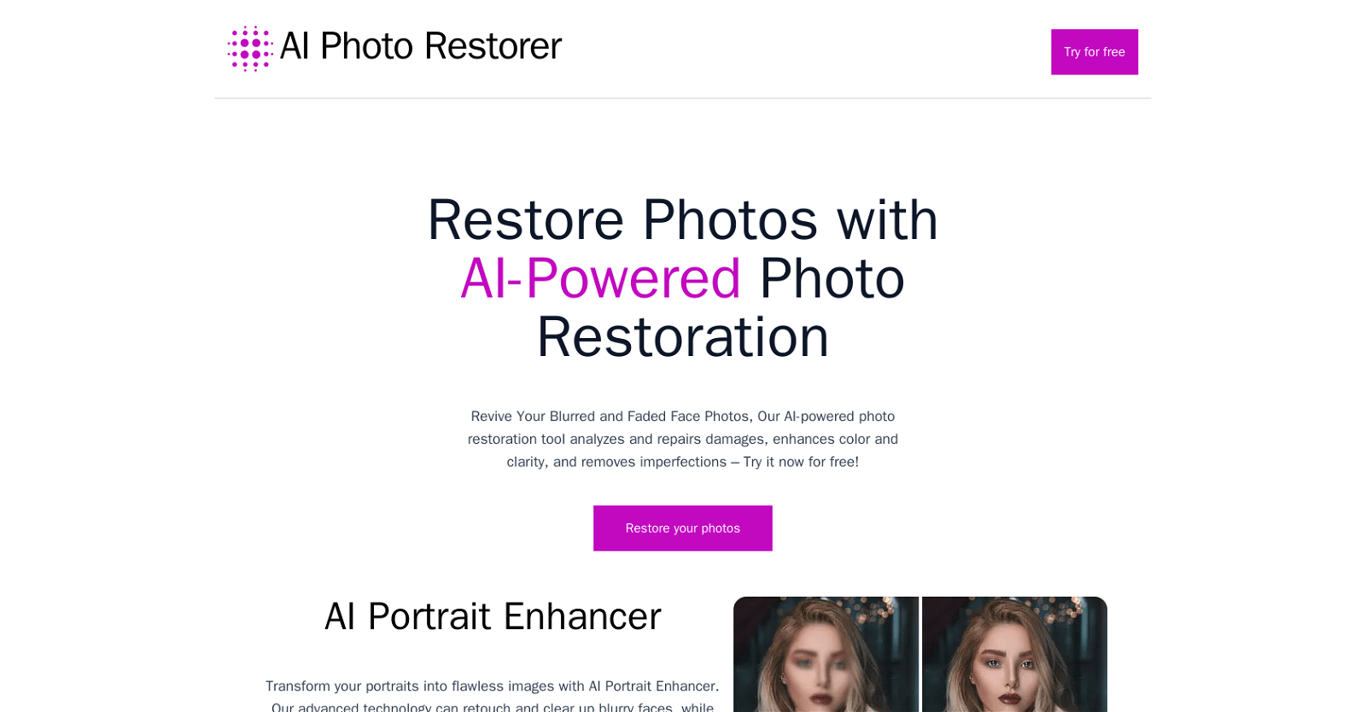 AI photo restorer featured thumbnail image